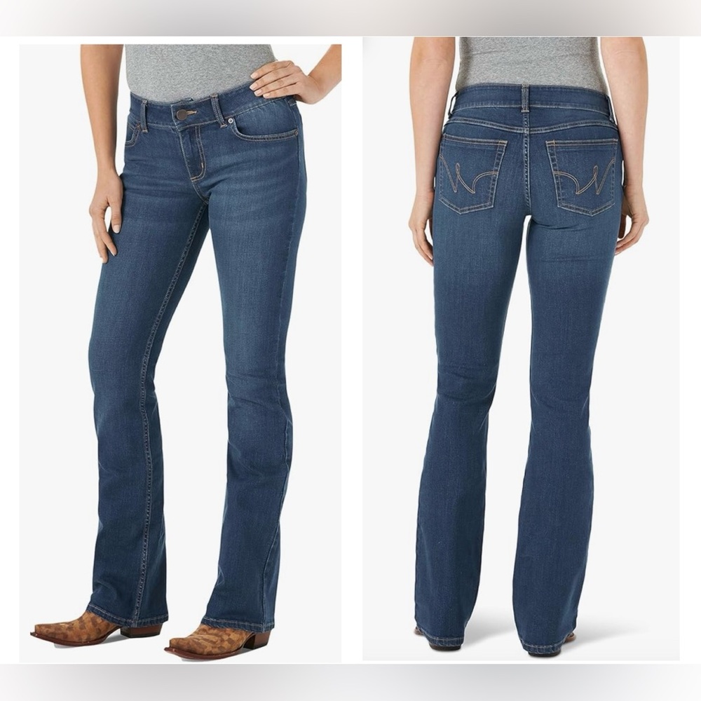 Wrangler Junior’s Western Mid Rise Stretch Boot Cut Jean - Kora  (9W/34L)